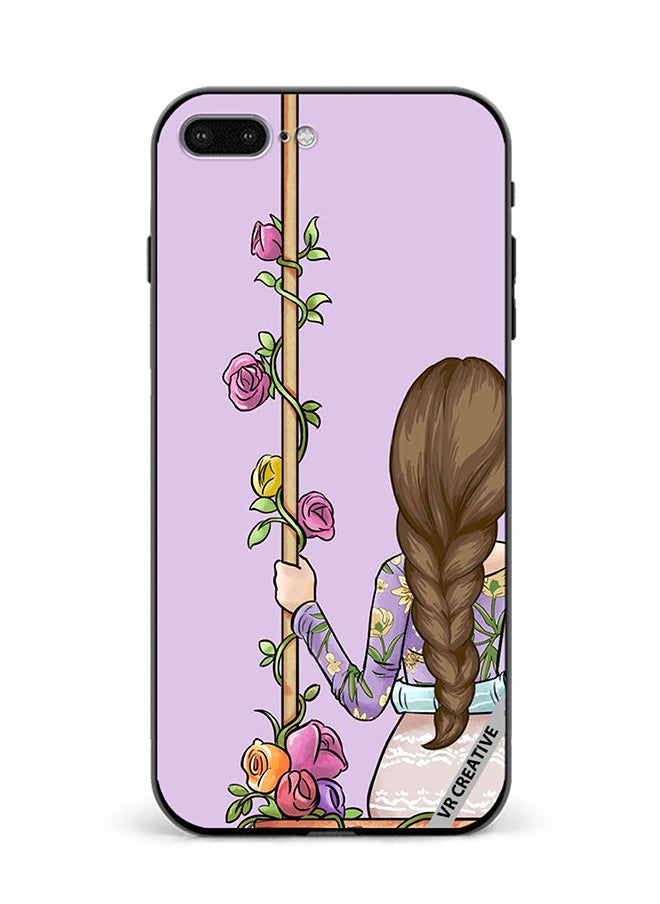 Protective Case Cover For Apple iPhone 7 Plus/8 Plus Beautiful Girl Looking Front Design Multicolour