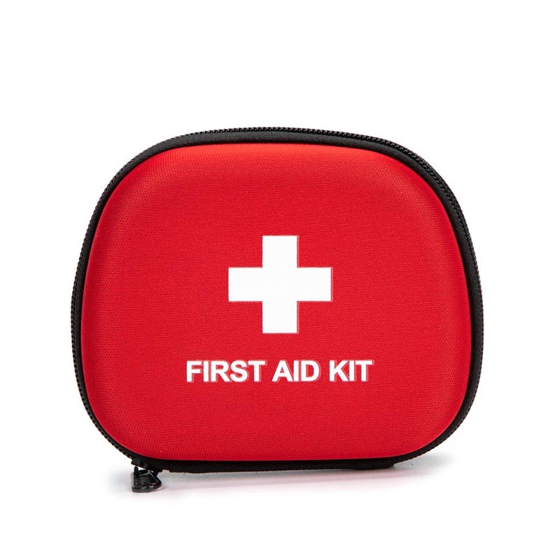 Jipemtra First Aid Hard Case Empty First Aid Hard Case First Aid EVA Hard Red Medical Bag for Home Health First Emergency Responder Camping Outdoors 5x4x18 Small