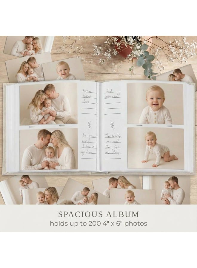ZICOTO Beautiful Photo Album for 4x6 Pictures - Perfect Picture Book for Wedding, Baby Shower and more - 200 Photo Slots Albums to Collect Your Memories - Image 5