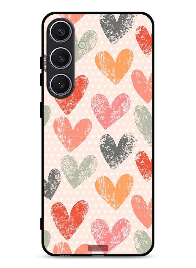 Tolwak Samsung Galaxy S24 5G Protective Case Cover Hearts Art - Image 1