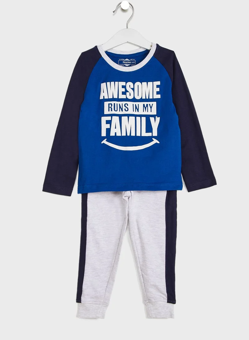 Ripples T-Shirt & Pyjama Set