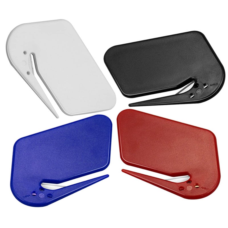 Arbootjin Letter Opener Envelope Slitter 4 Pack Letter Openers Plastic with Blade Envelope Opener Mail Opener for Envelope,Package,Paper Cut,Safe Letter Opener - Image 1