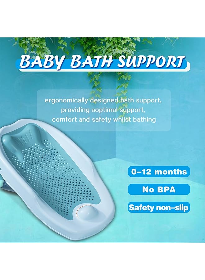 DMG TECH Baby Bath Support Baby Bather For Tub Or Sink Slip Resistant Seat Mat Ergonomic For Newborn Infant 0 12 Months (Blue) - Image 2