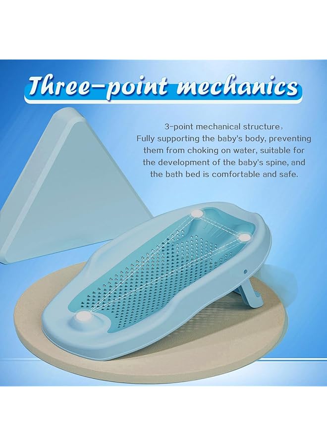 DMG TECH Baby Bath Support Baby Bather For Tub Or Sink Slip Resistant Seat Mat Ergonomic For Newborn Infant 0 12 Months (Blue) - Image 3