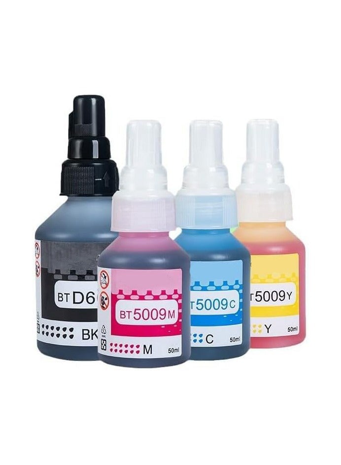 Ink BTD60 BT5000 for Printer Pack of 4 Black Cyan Magenta Yellow for DCP - T300 T510W T710W MFC - T810W T910DW HL - T4000DW DCP - T310W T510W T710W MFC - T810W T910DW T4500DW DCP-T300  - Image 1