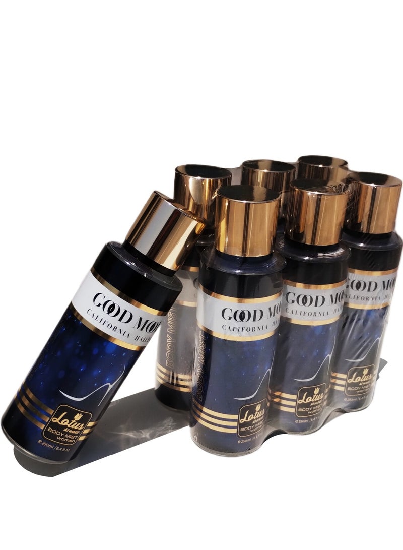 Lotus Alwadi Lotus Alwadi Good Mood Fragrance, Body Mist Women signature Collection, 8.4 Ounce (6 piece Gift Set)  - Image 1