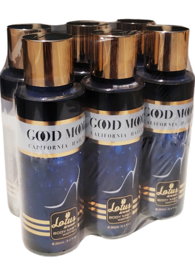 Lotus Alwadi Lotus Alwadi Good Mood Fragrance, Body Mist Women signature Collection, 8.4 Ounce (6 piece Gift Set)  - Image 5