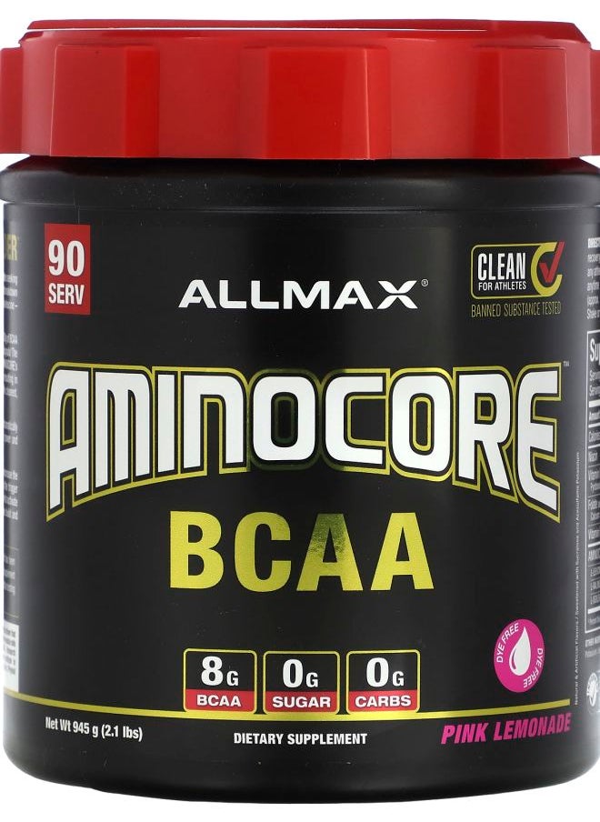 Allmax - AMINOCORE™ BCAA Pink Lemonade 2.1 lbs (945 g) - Image 1