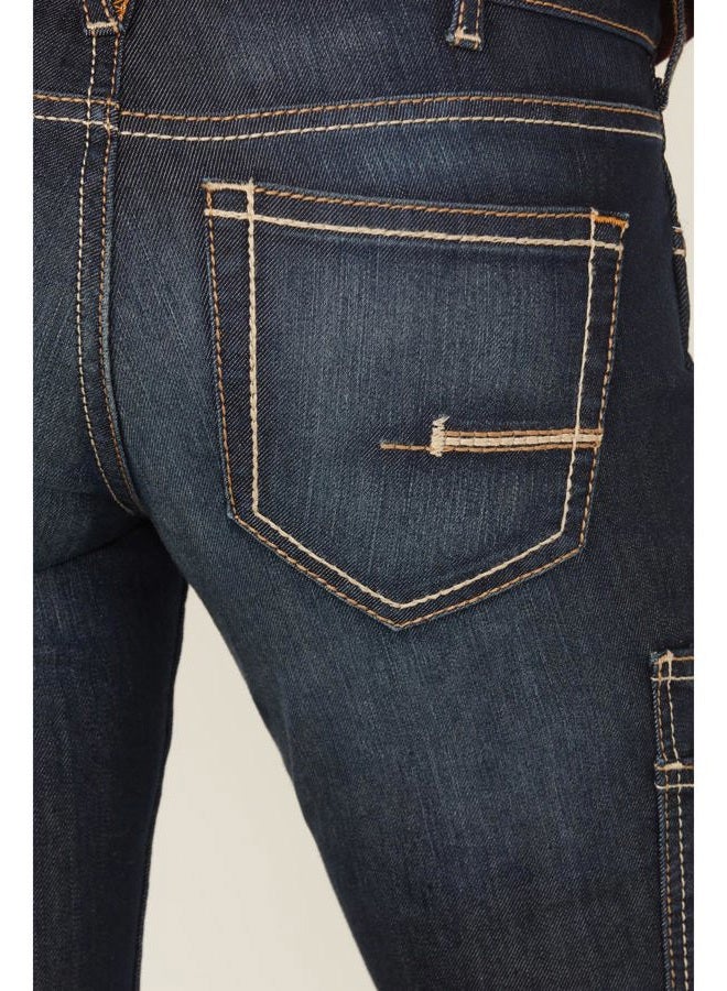 ARIAT Women's Rebar Mid Rise Durastretch Riveter Work Bootcut Jeans Blue 33 LNG - Image 4