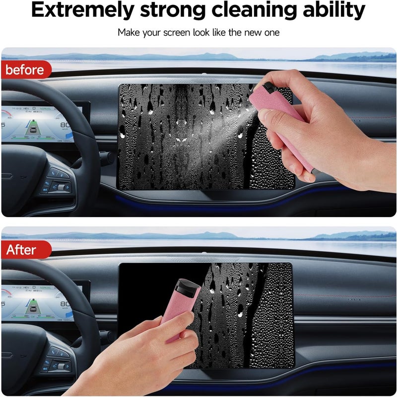 YTT Screen Cleaner, All-in-One Spray & Wipe Cleaner, with Transparent Protective Shell for All Phones, Laptop and Tablet Screens (Pink) - Image 3