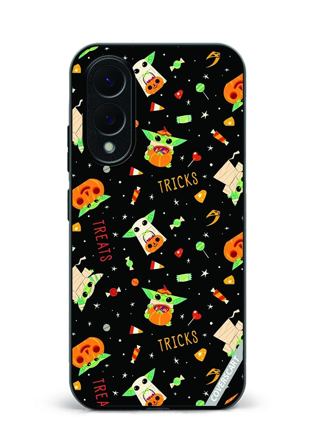 Protective Case Cover For Samsung Galaxy S25 Edge Halloween Theme Design Black
