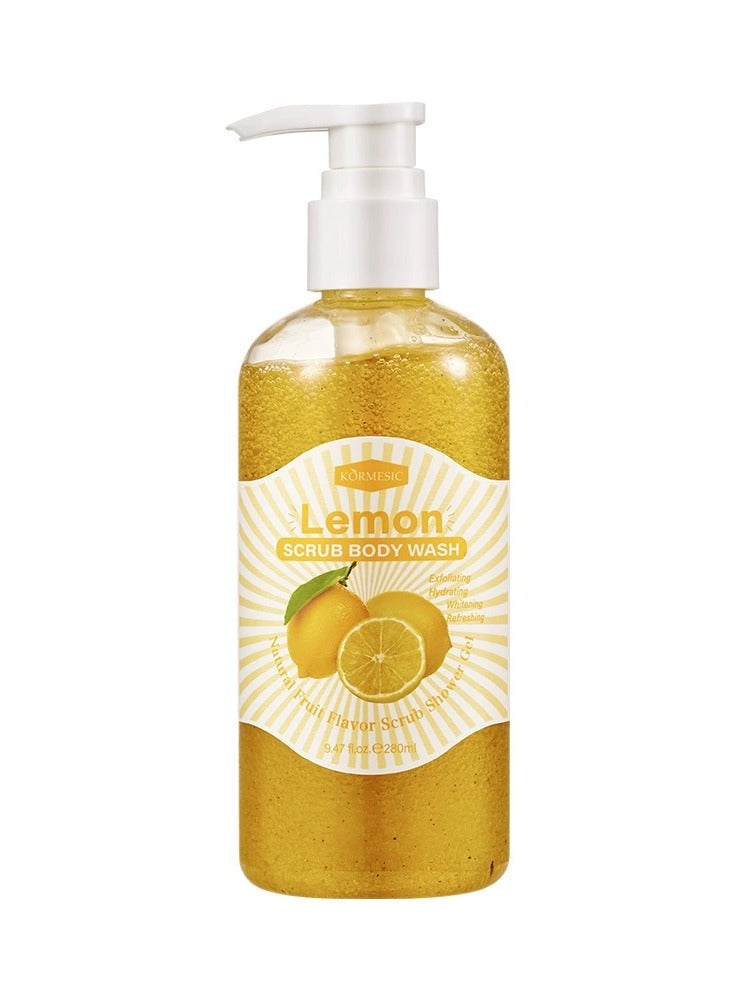 Kormesic Lemon Scrub Body Wash 280ml - Exfoliating & Refreshing - Image 1