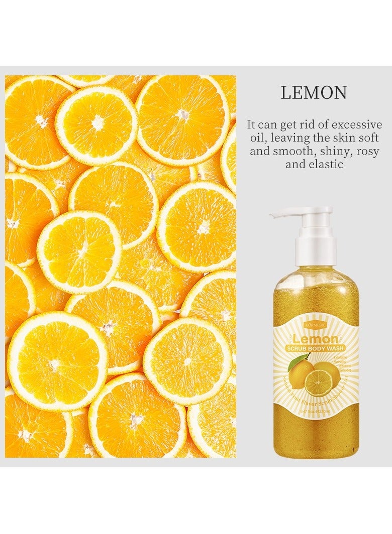 Kormesic Lemon Scrub Body Wash 280ml - Exfoliating & Refreshing - Image 2