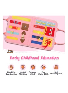 KASTWAVE Busy Board for Toddlers, Preschool Toys Common Sense of Life Dressing and Tying Shoelaces, Felt Bag Educational Learning Toys for Kid  - Image 4