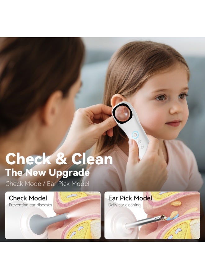 5-in-1 Digital Otoscope with Screen, 1080P HD Ear Camera, 4X Magnification, Rechargeable Ear Wax Removal Tool for Ear, Nose, Skin Inspection with 128GB Memory Card - Image 2