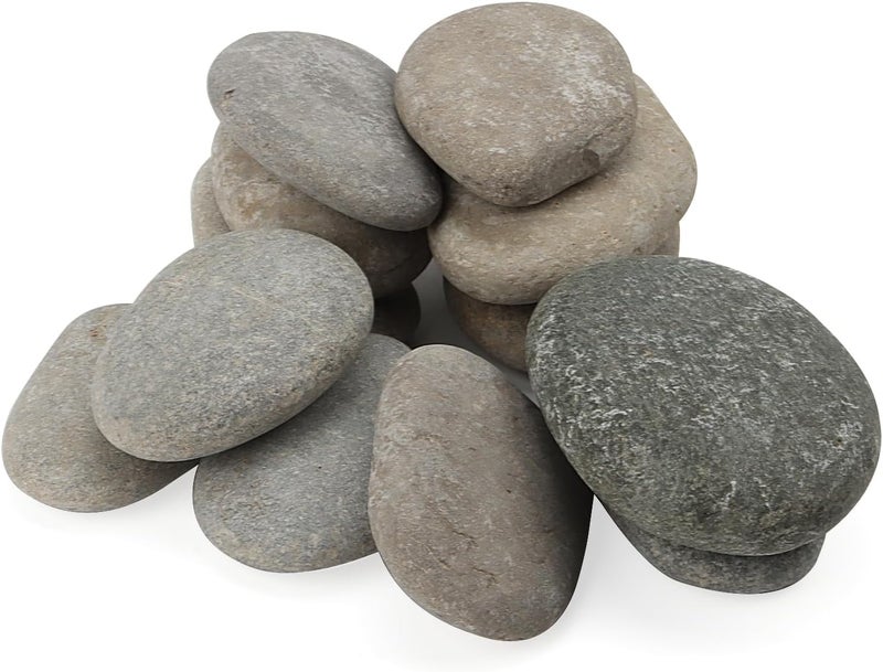 SHEUTSAN 12 PCS 34 Inch River Painting Rocks Crafts Stones Flat Rocks Smooth Painting Stone for DIY Project Hand Crafts - Image 5
