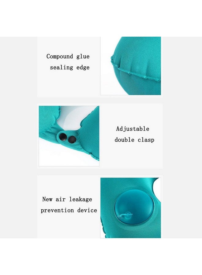 AREO Automatic Air Inflatable U-Shape Travel Pillow, Inflatable Travel Neck Pillow Comfortable U-Shape Headrest Support For Office Train Car Airplane (Areo Neck Pillow 2 Pc Any Col R02400) - Image 4