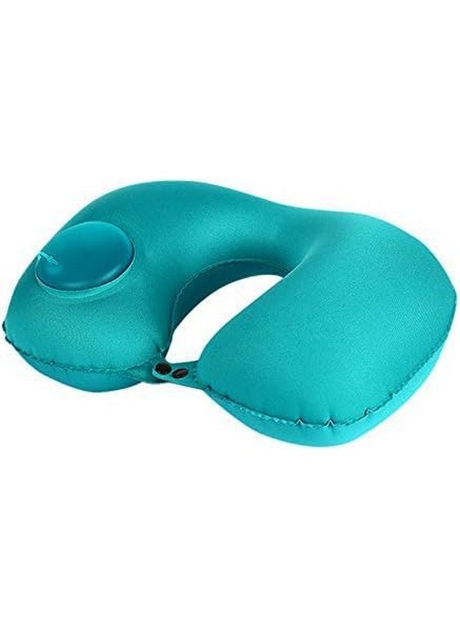 AREO Automatic Air Inflatable U-Shape Travel Pillow, Inflatable Travel Neck Pillow Comfortable U-Shape Headrest Support For Office Train Car Airplane (Areo Neck Pillow 2 Pc Any Col R02400) - Image 1