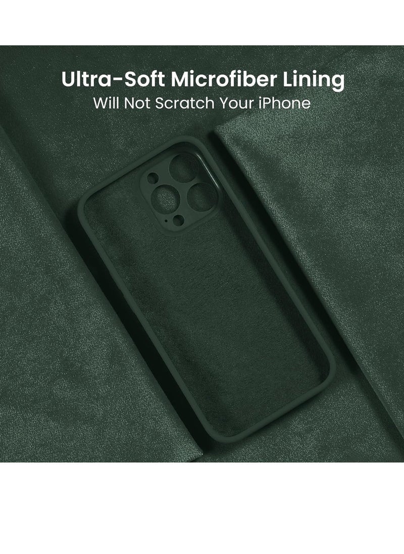 Raxoom Designed for iPhone 15 Pro Max Case, Silicone Upgraded [Camera Protection] for iPhone 15 ProMax Case with [2 Screen Protectors], Anti-Scratch Microfiber Lining, 6.7 inch, Alpine Green - Image 4