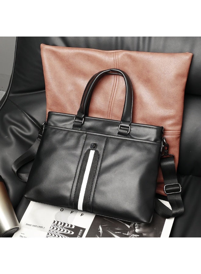 TOVELE5 Tovele5 Men's Black Business Large Capacity Briefcase  - Image 4