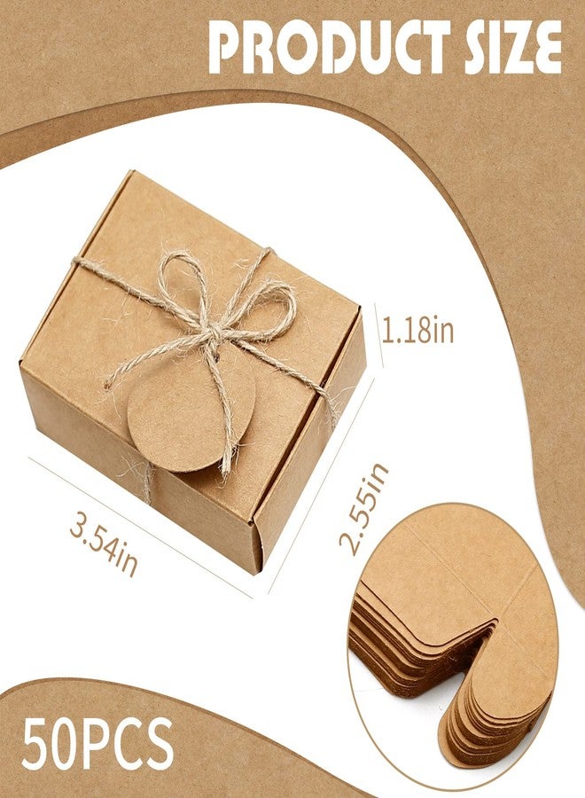 Anxingo 50 Pcs Kraft Soap Boxes Small Packaging Boxes for Homemade Soap, Gift Wrapping, Shipping, Party Favors (3.8 x 2.8 x 1.2 Inch) - Image 4