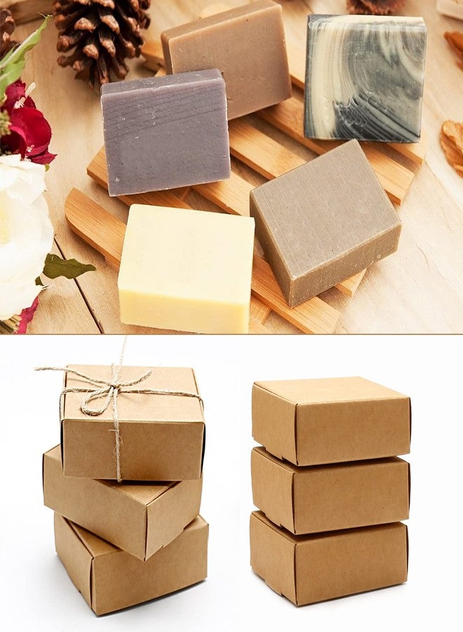 Anxingo 50 Pcs Kraft Soap Boxes Small Packaging Boxes for Homemade Soap, Gift Wrapping, Shipping, Party Favors (3.8 x 2.8 x 1.2 Inch) - Image 5