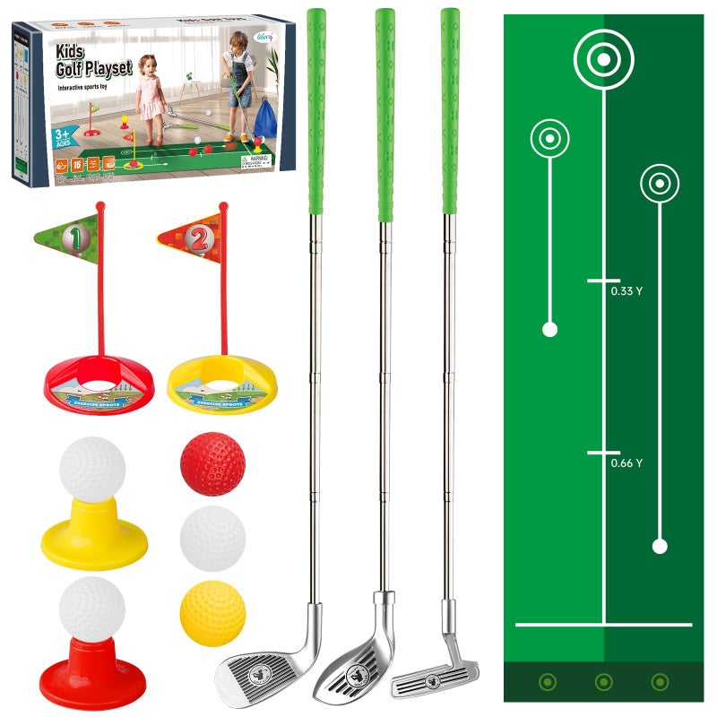 Liberry Toddler Golf Set Retractable Toy Golf Clubs with Putting Mat  Storage Bag for Kids Ages 2 3 4 5 Indoor and Outdoor Sports Games Birthday Gift for Boys Girls - Image 2