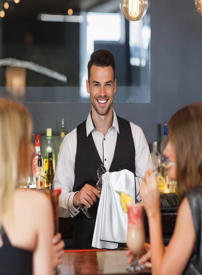 POLYTE Professional Microfiber Wine Glass Fine Polishing Cloth (18x28, 2 Pack, White/Black) - Image 3