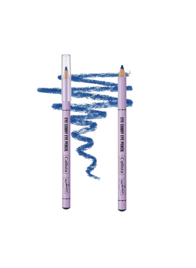 كاليستا قلم تحديد العيون آي كاندي المقاوم للماء بدرجة 06 نيفي بلو ميوز – قوام كريمي ولون جريء يدوم طويلاً - Image 2