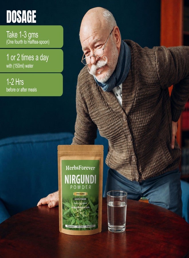 HerbsForever Nirgundi Powder Vitex Negundo Balancing Vata وUshna غير معدل وراثيًا، نباتي 454 جم - Image 5