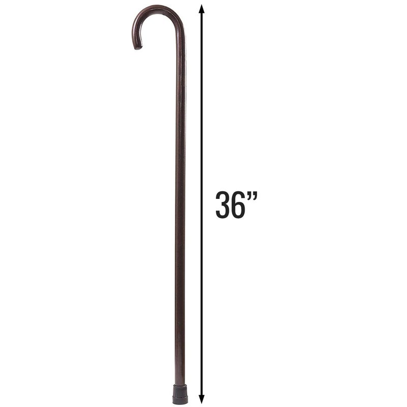 DMI Round Handle Wood Cane, Wooden Walking Cane with Rubber Tip, Durable and Warp Resistant Walnut Wooden Walking Stick, Lightweight and Strong, Holds up to 250 lbs, Made in the USA - Image 4