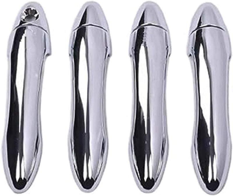 DEMULAX Carbon Fiber Chrome Car Door Handle Cover for Kia Forte - Image 1