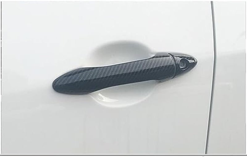 DEMULAX Carbon Fiber Chrome Car Door Handle Cover for Kia Forte - Image 2