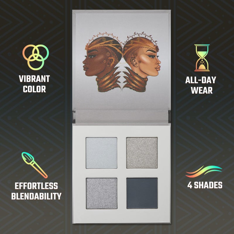 Juvia's Place Rebel Quad Grey Eyeshadow Palette - Professional Eye Makeup, Pigmented Eyeshadow Palette, Makeup Palette for Eye Color & Shine, Pressed Eyeshadow Cosmetics, Shades of 4, 1.0 Count - Image 5