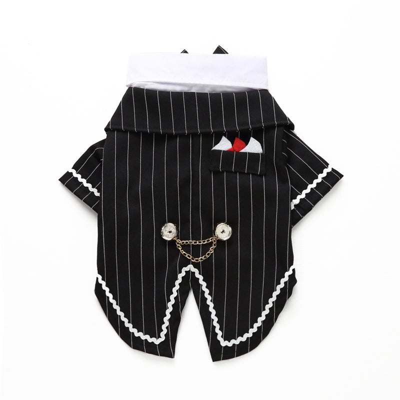 Dog Clothes Pet Suit Tie Costume Puppy Formal Clothing Comfortable Pet Apparel (Stripes, Size S) - Image 5