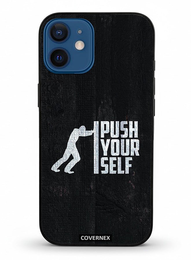 Covernex Apple iPhone 12 Mini Protective Case Cover Printed Featuring Push Yourself - Image 2