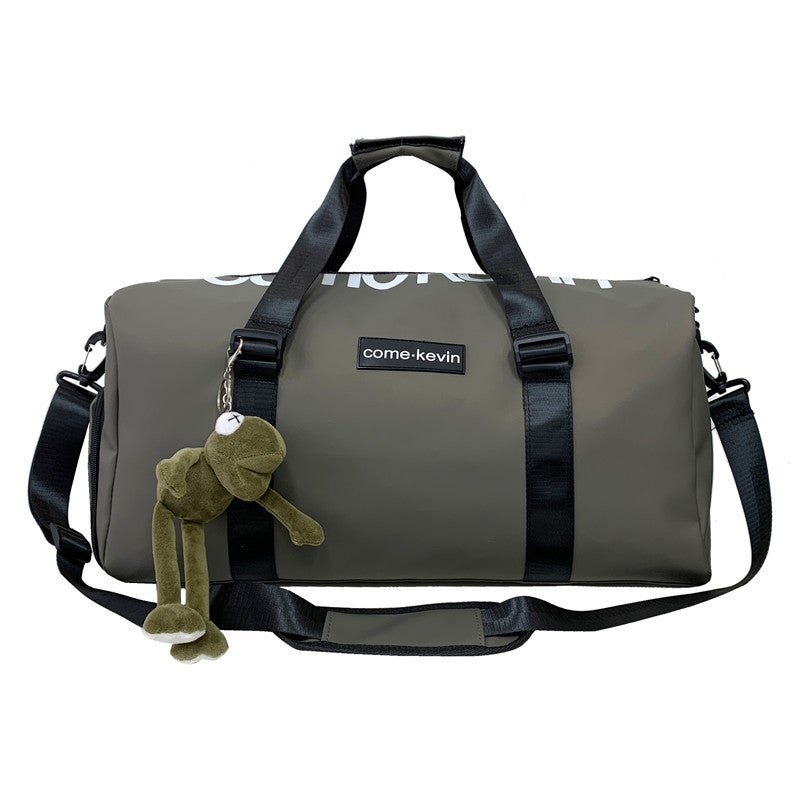 Trendy Travel Bag with Shoe Compartment Champagne 