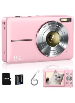 Milatech Digital Camera, FHD 1080P Kids Camera 44MP Point and Shoot Digital Cameras with 32GB SD Card, 16X Zoom, Lanyard  - Image 1