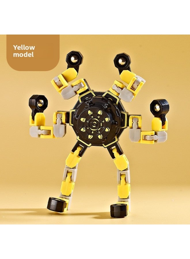 إسكدنيا لغز مضيء قابل للتحويل ميكانيكي بأطراف الأصابع ودوران الضغط للأطفال والأولاد والأولاد ألعاب دوارة - اللون: نمط أرجواني 【قطعة واحدة】 - Image 4