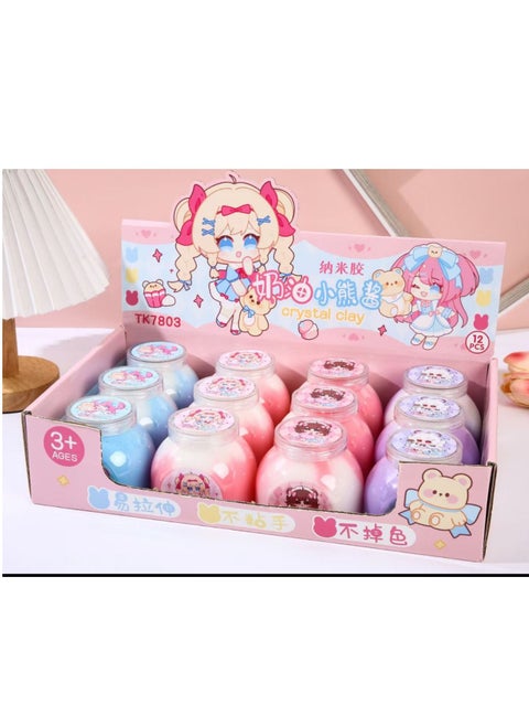 Creamy Bear Sauce NanoClay Slime! This innovative slime combines the soft texture of butter with the stretchy consistency of nanoclay, creating a fun and relaxing play experience for kids and adults alike. Unique Creamy Texture: Featuring a creamy, smooth, butter-like texture, the slime has a stretchy consistency that's easy to stretch and mold.