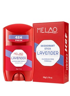 MELAO Deodorant Stick Lavender, 48 Hours Anti Perspirant Beauty Deodorant For Women And Men 50g  - Image 1