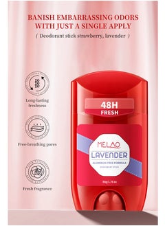 MELAO Deodorant Stick Lavender, 48 Hours Anti Perspirant Beauty Deodorant For Women And Men 50g  - Image 3