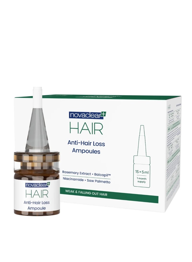 نوفاكلير أمبولات مضادة لتساقط الشعر 15 × 5 مل