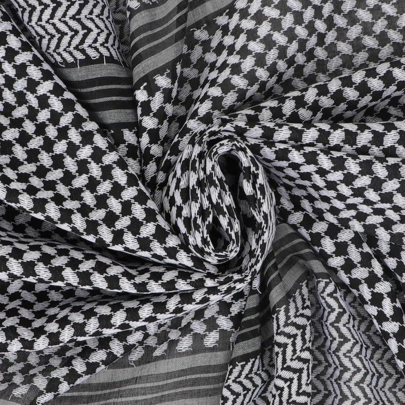 PURFUN Men's Large Arab Shemagh Headscarf Muslim Headcover Shawl Keffiyeh Arabic Scarf - Image 5