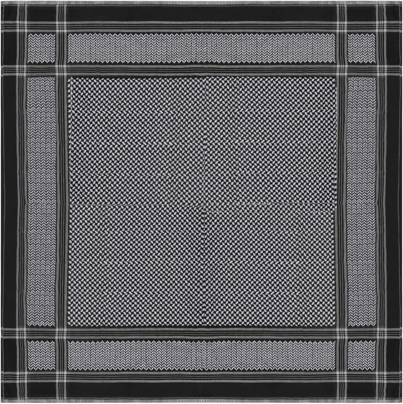 PURFUN Men's Large Arab Shemagh Headscarf Muslim Headcover Shawl Keffiyeh Arabic Scarf - Image 3