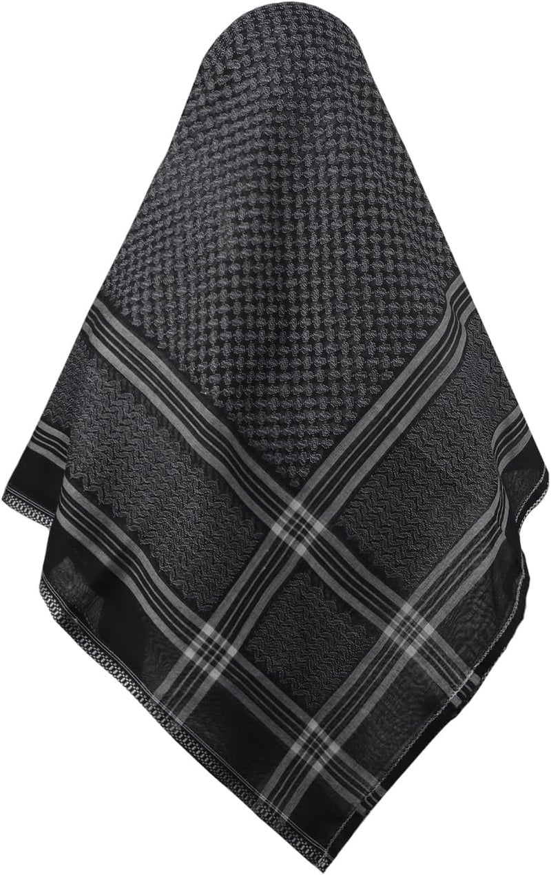 PURFUN Men's Large Arab Shemagh Headscarf Muslim Headcover Shawl Keffiyeh Arabic Scarf - Image 2