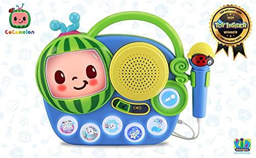 eKids Cocomelon Toy Singalong Boombox with Microphone and Built-in Music, Toddler Toys for Fans of Cocomelon Gifts - Image 2