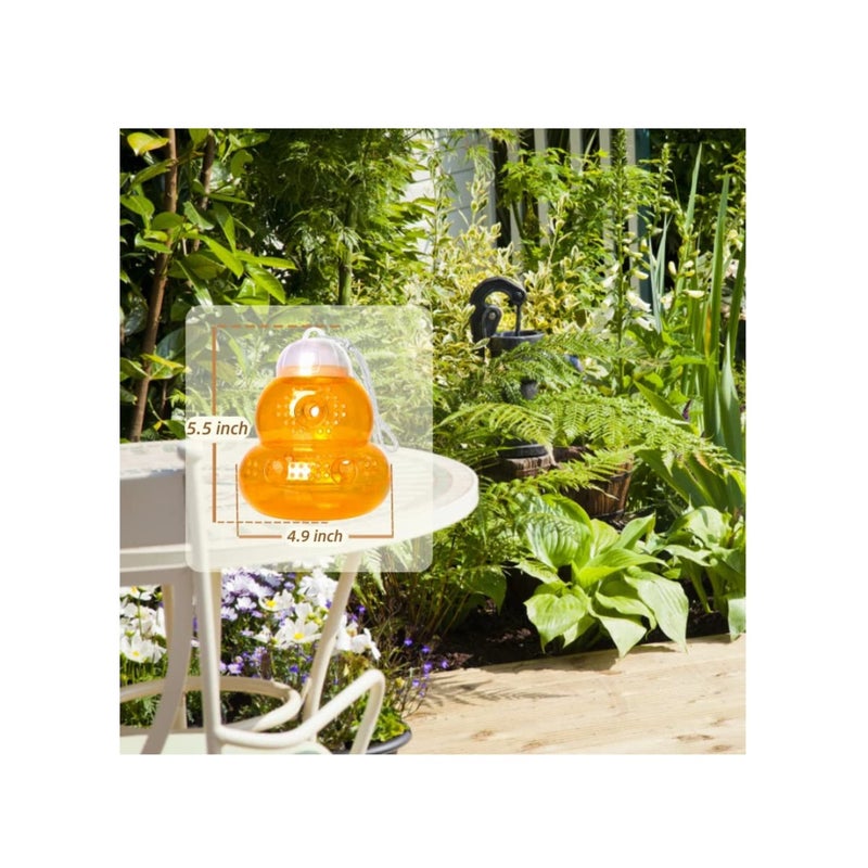SOLARAE 2 Pack Wasp Traps Yellow Jacket Killer Bee Traps for Outside Wasp Carpenter Bee Catcher Fly Trap - Image 3