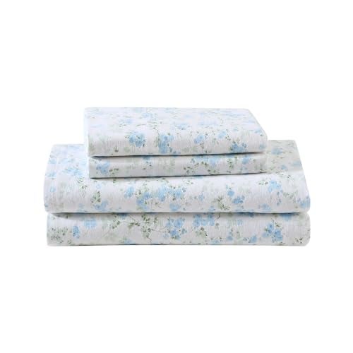 Shabby Chic® - Queen Sheets, Cotton Flannel Bedding Set, Warm & Cozy Home Decor (Ella Blue, Queen) - Image 2