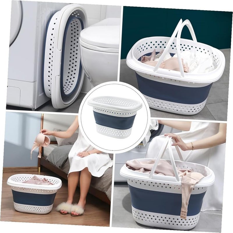Large Capacity Foldable Laundry Basket with Handle Breathable Mesh for Bedroom Bathroom Dorm - Image 3